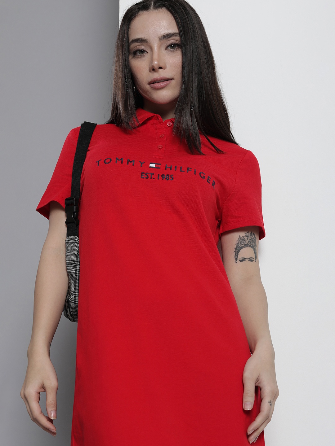 

Tommy Hilfiger Embroidered T-shirt Dress, Red