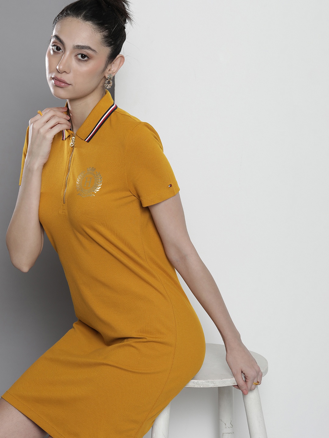 

Tommy Hilfiger T-shirt Dress, Mustard