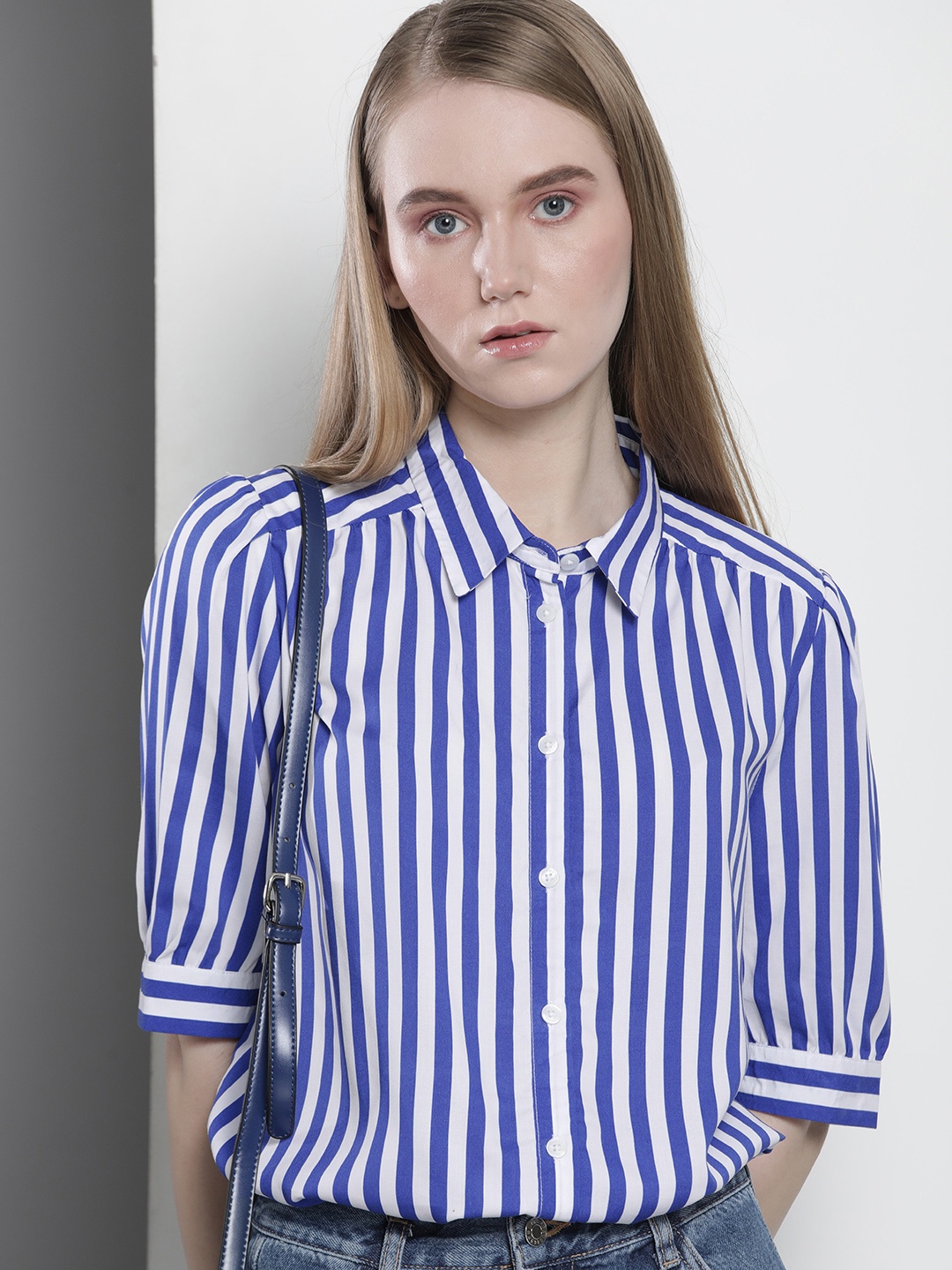 

Tommy Hilfiger Women Striped Casual Shirt, Blue