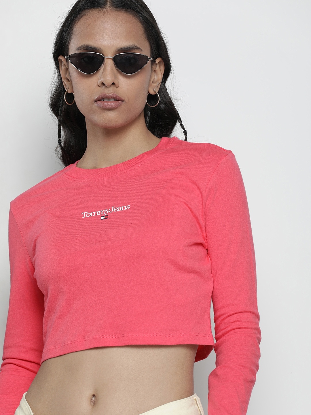 

Tommy Hilfiger Brand Logo Printed Pure Cotton Casual T-shirt, Coral