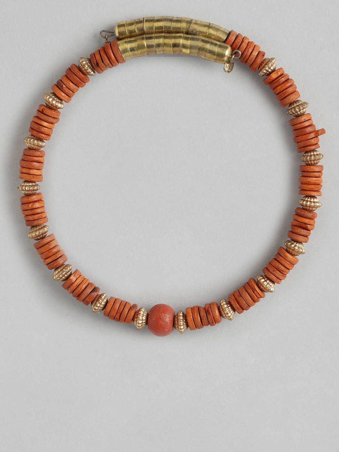 

Rang Gali Copper-Plated Choker Necklace, Orange