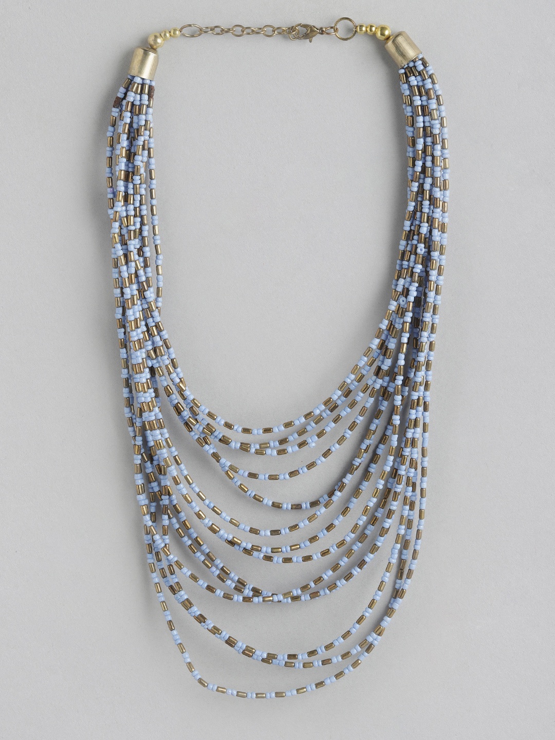 

Rang Gali Silver-Plated Necklace, Blue