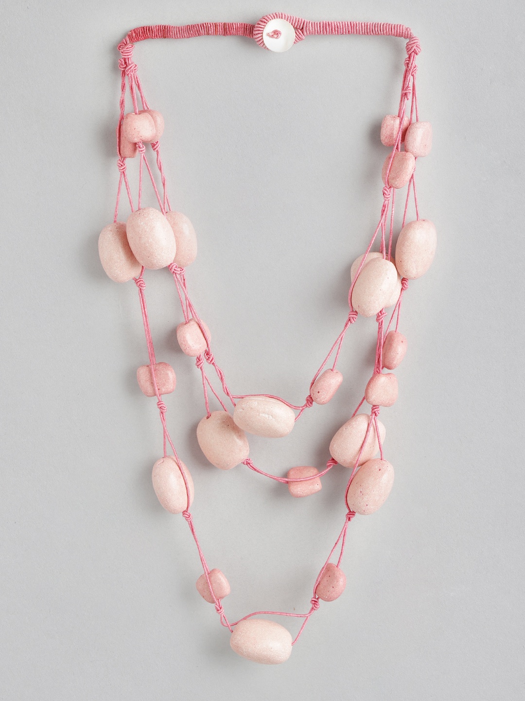 

Rang Gali Brass-Plated Necklace, Pink