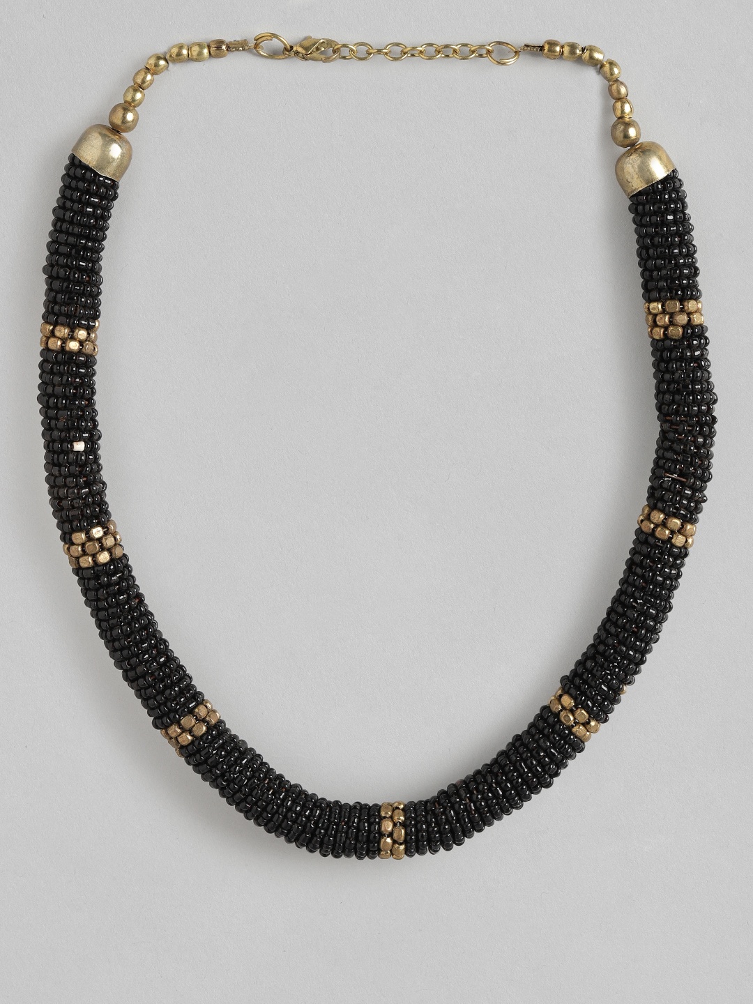 

Rang Gali German Silver Brass-Plated Necklace, Black