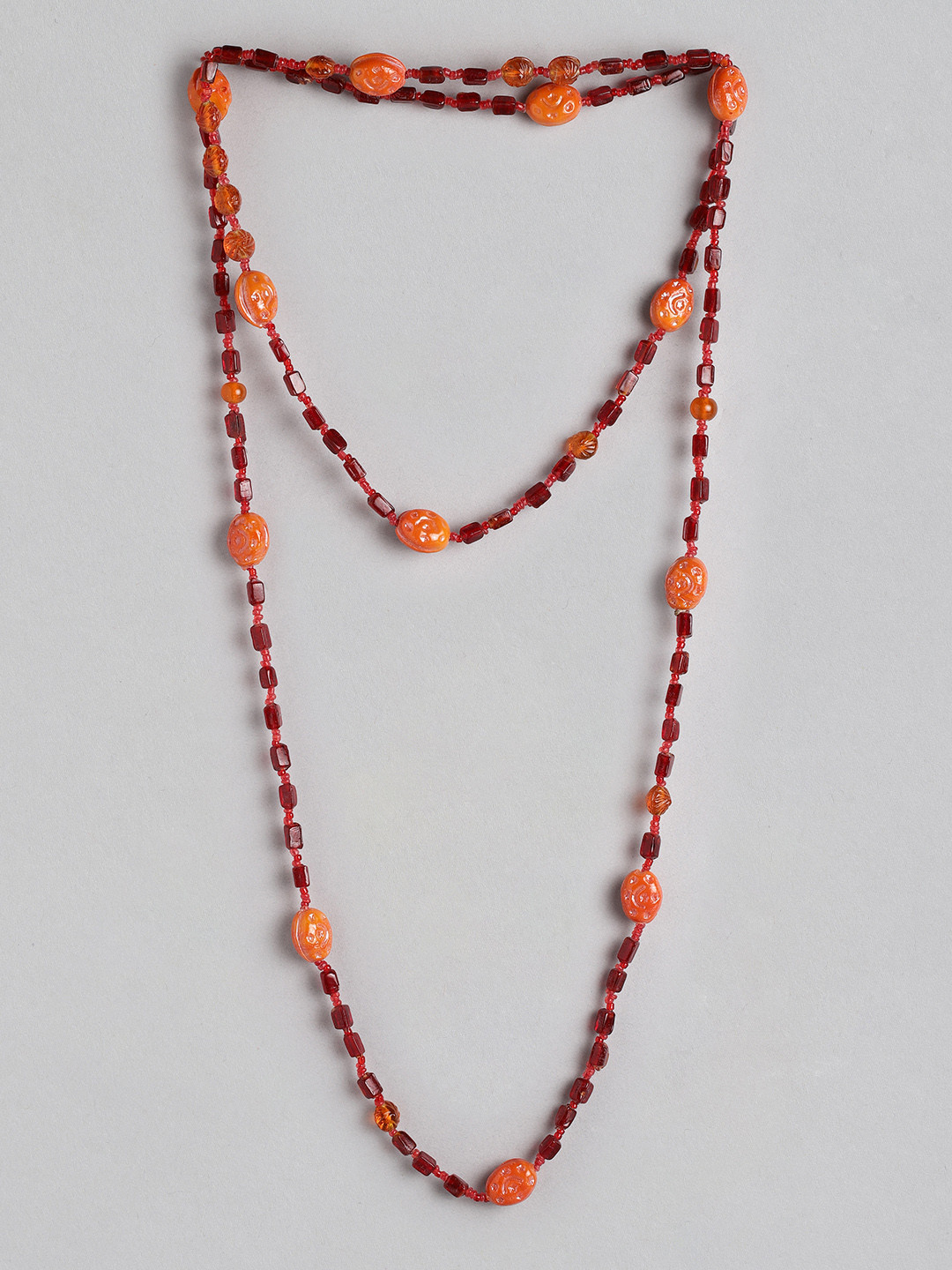 

Rang Gali Copper-Plated Sunstone Tribal Necklace, Orange