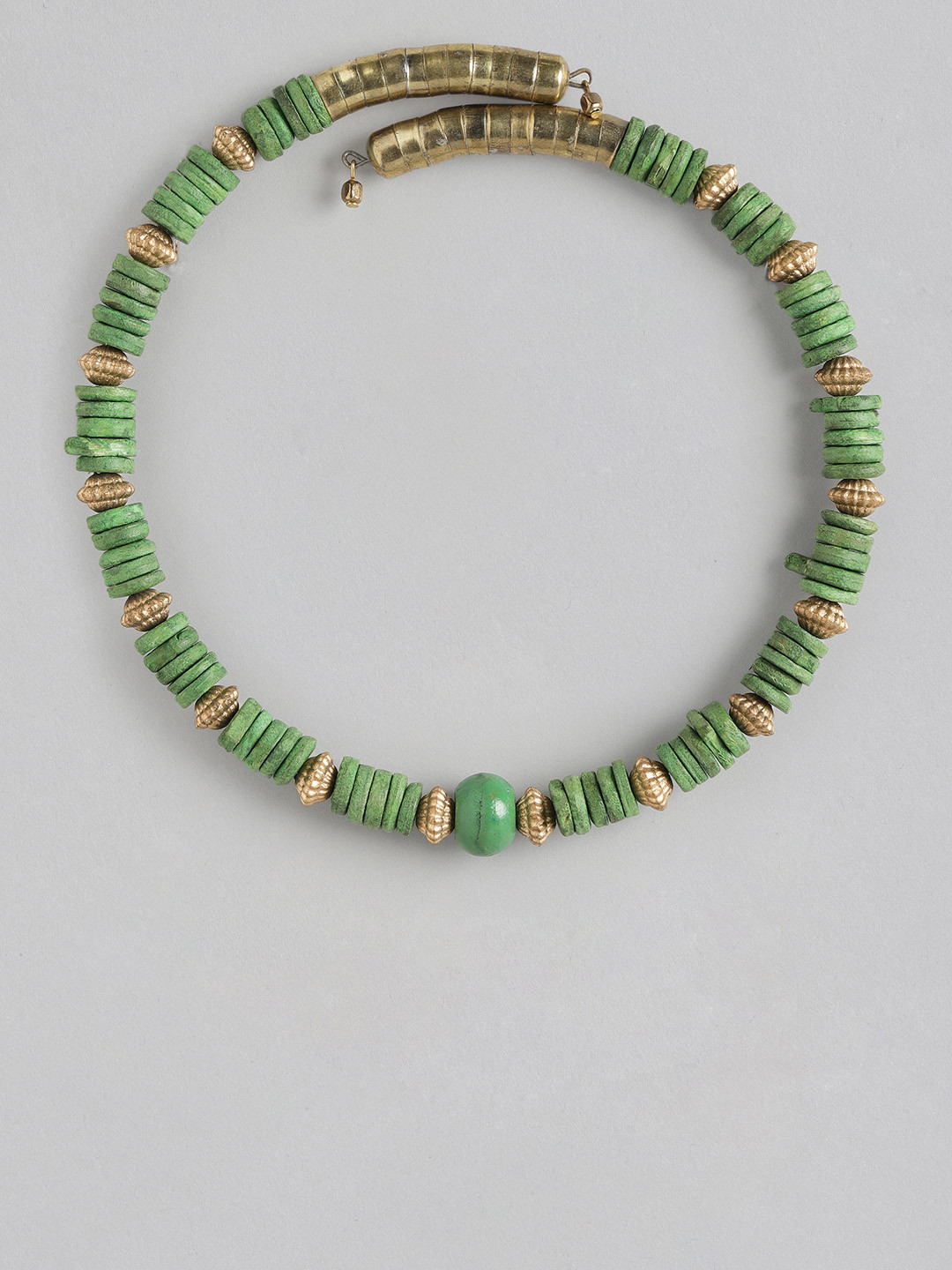 

Rang Gali Copper-Plated Choker Necklace, Green