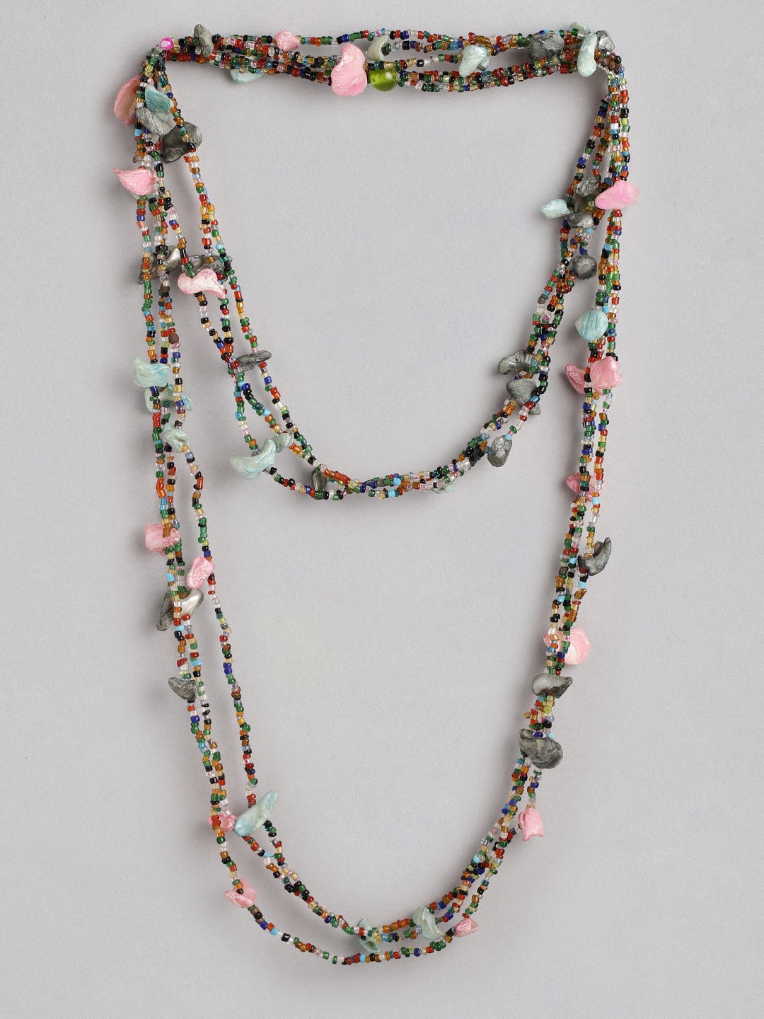 

Rang Gali Bohemian Necklace, Grey