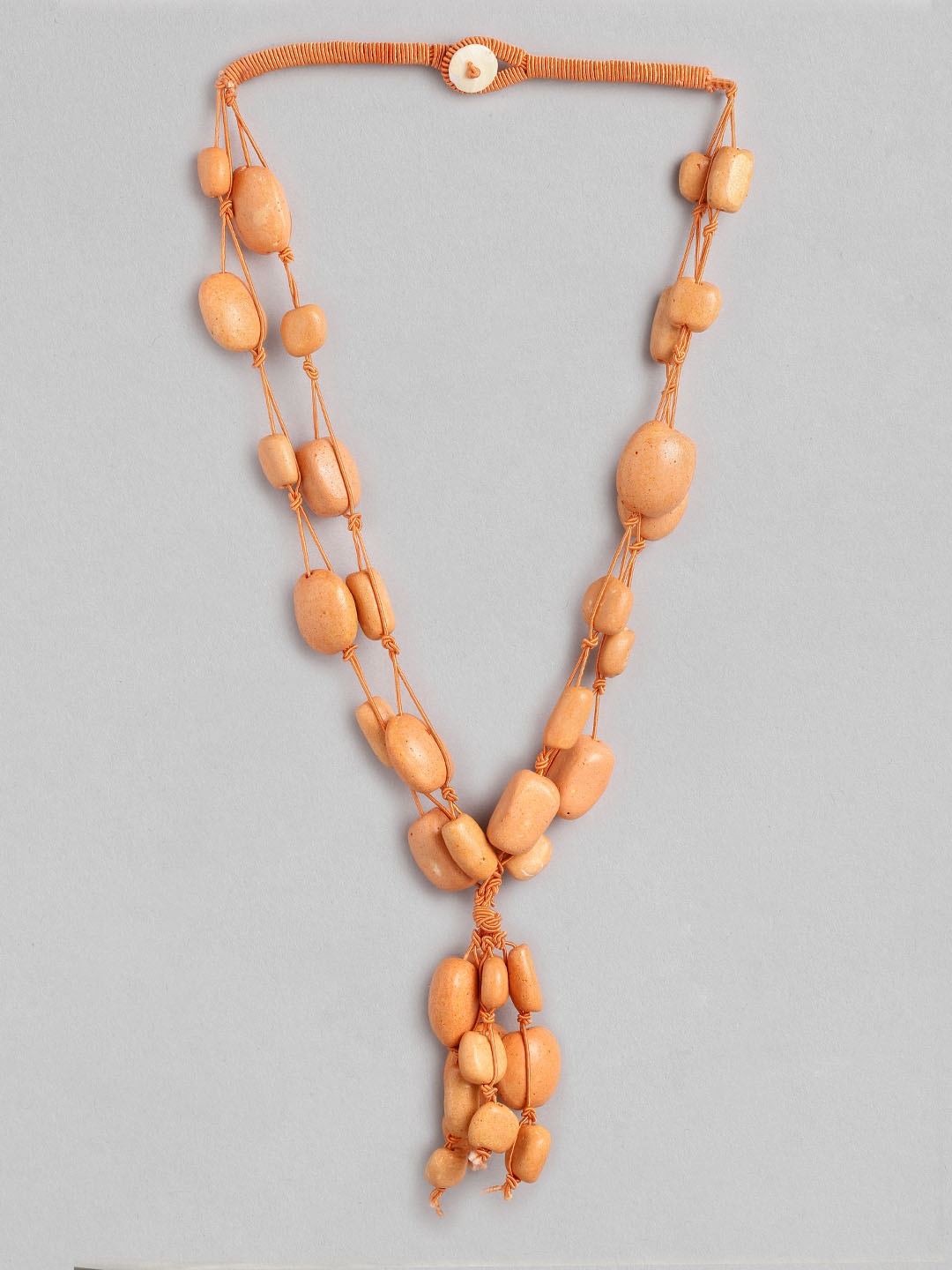

Rang Gali Brass-Plated Statement Necklace, Peach