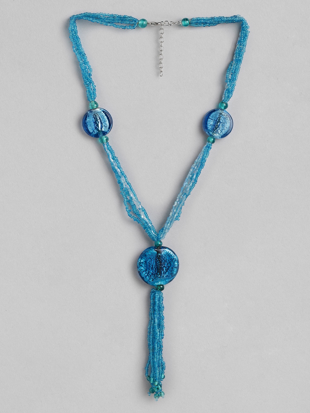 

Rang Gali Labradorite Rhodium-Plated Statement Necklace, Blue