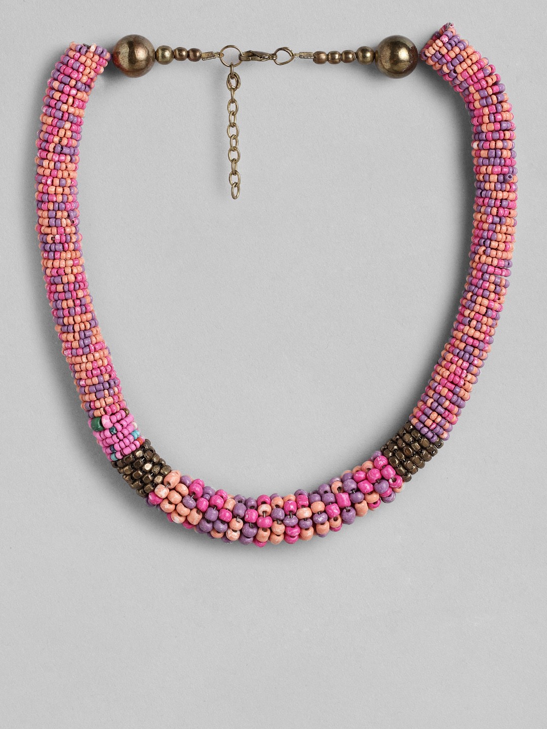 

Rang Gali German Silver Brass-Plated Statement Necklace, Multi