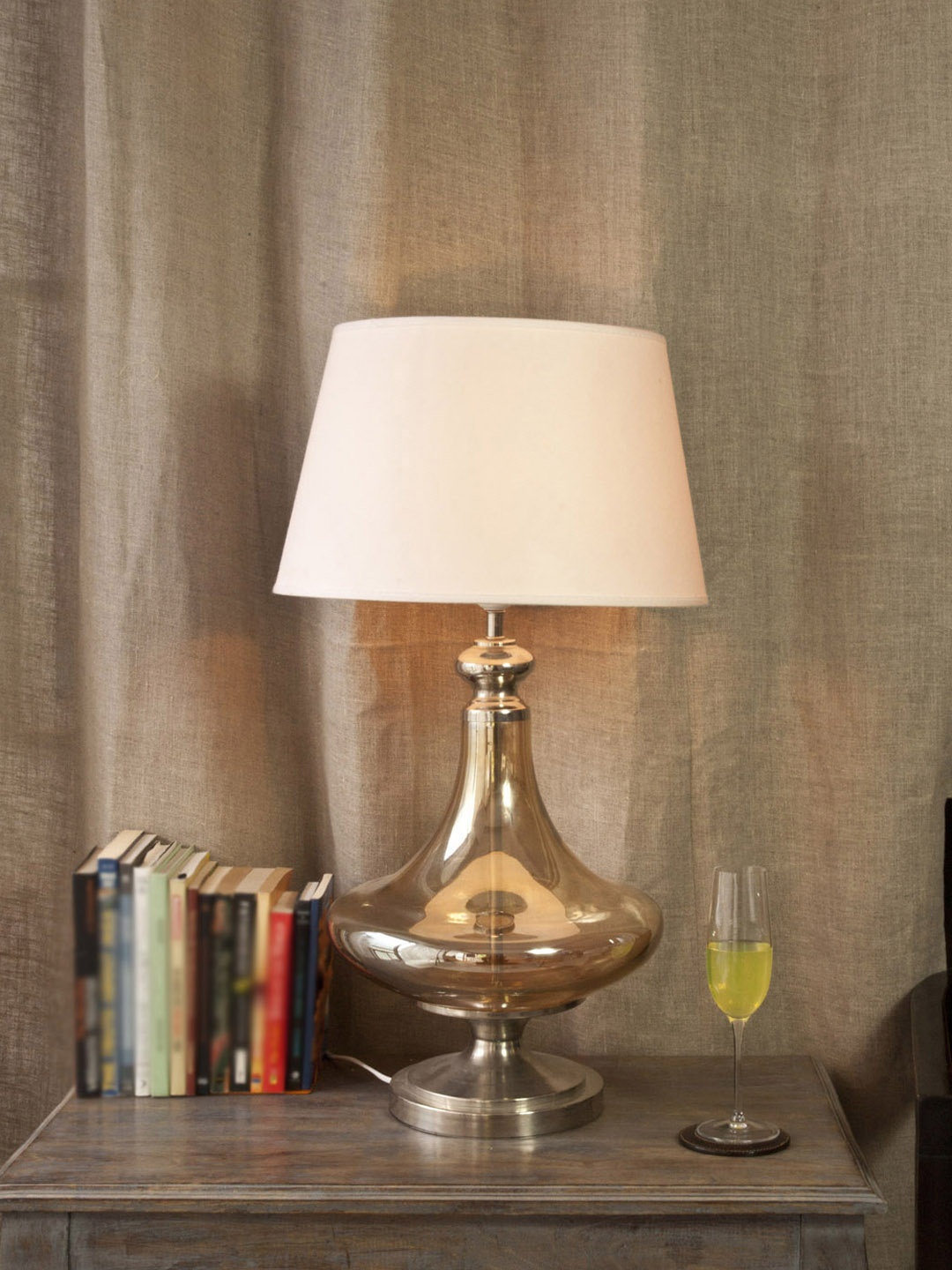 

The Light Store Gold-Toned Frustum Bedside Standard Bedside Standard Table Lamp