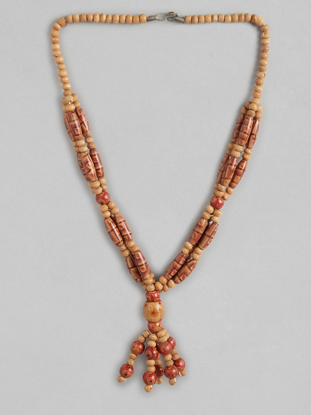 

Rang Gali Brass-Plated Woodden Necklace, Brown