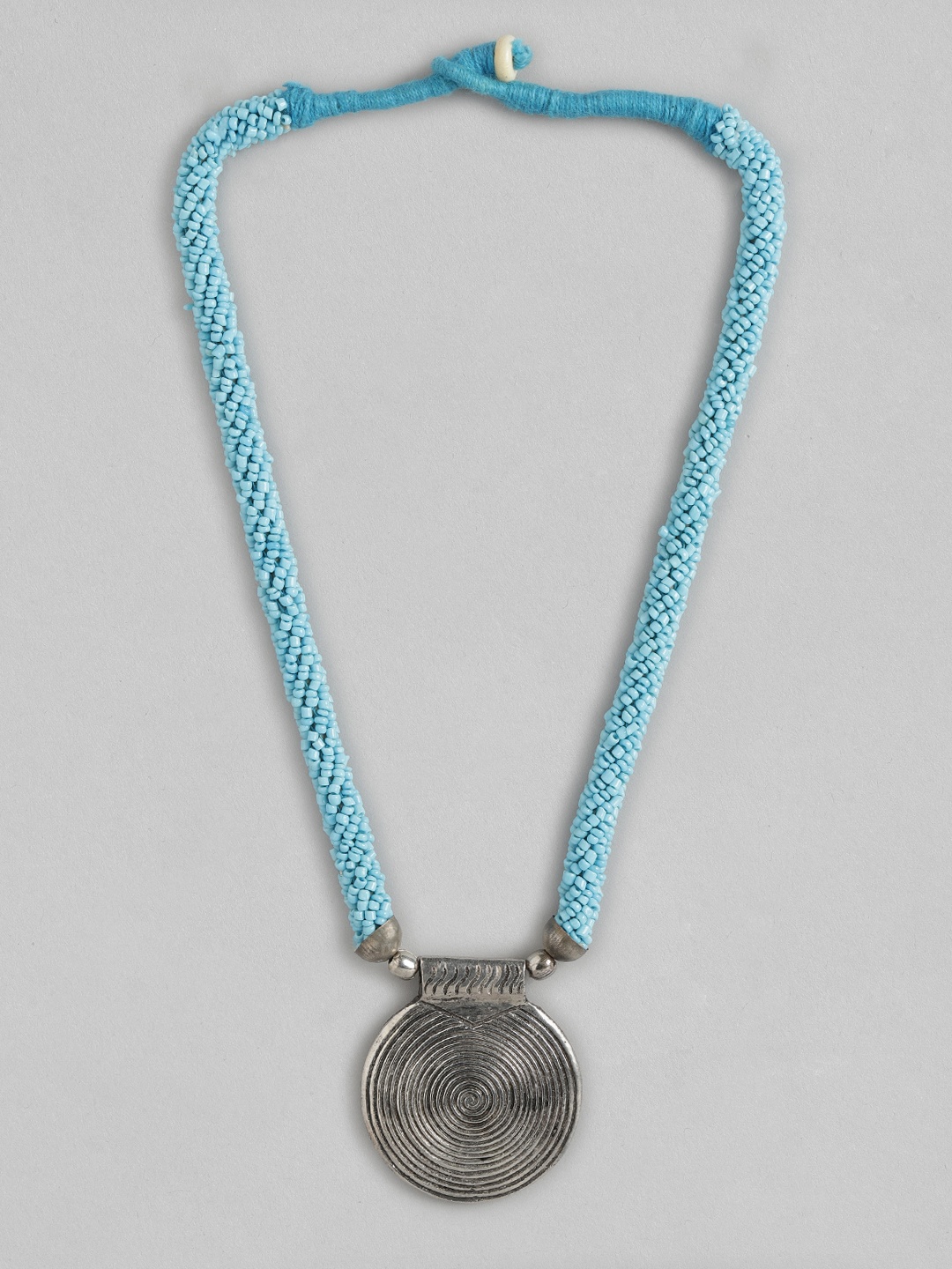 

Rang Gali Silver-Plated Necklace, Blue