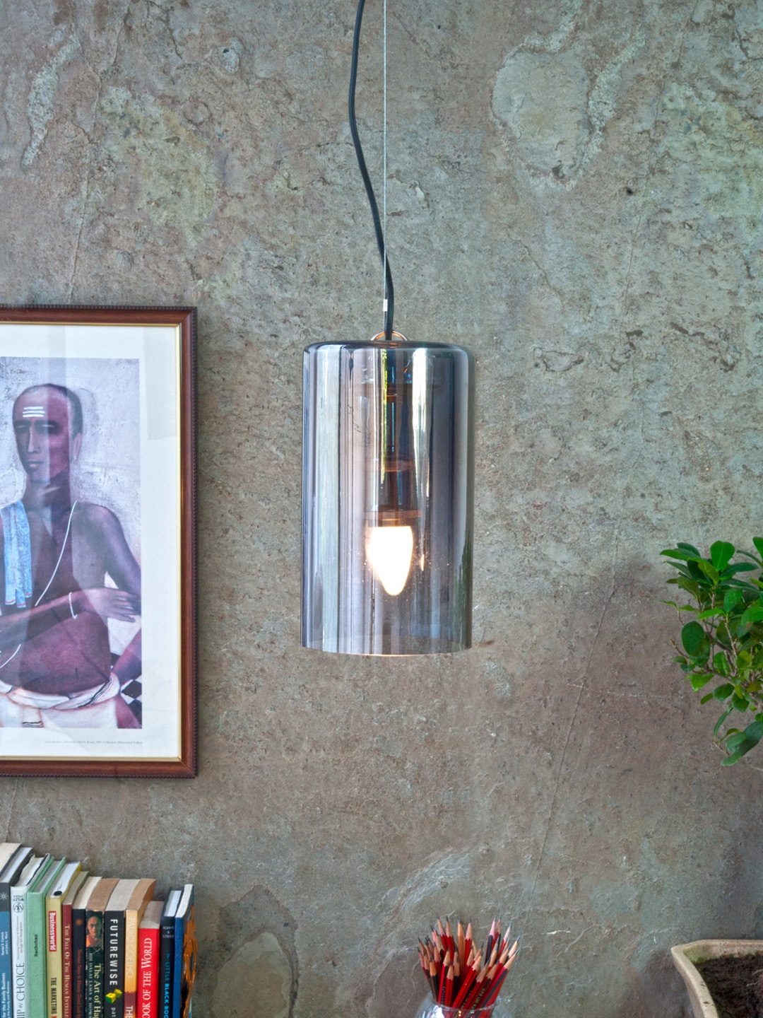 

The Light Store Blue Cylinder Pendant Lamp