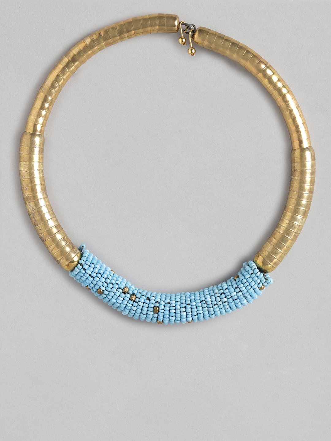 

Rang Gali Brass-Plated Choker Necklace, Blue