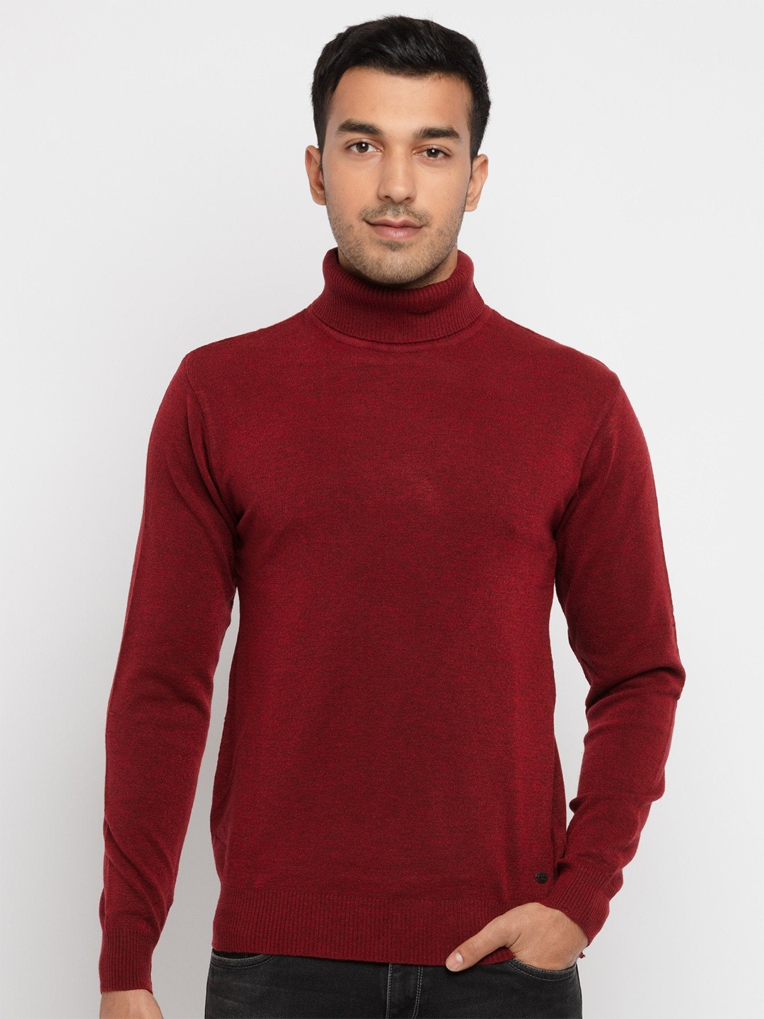 

Status Quo Men Acrylic Pullover, Maroon