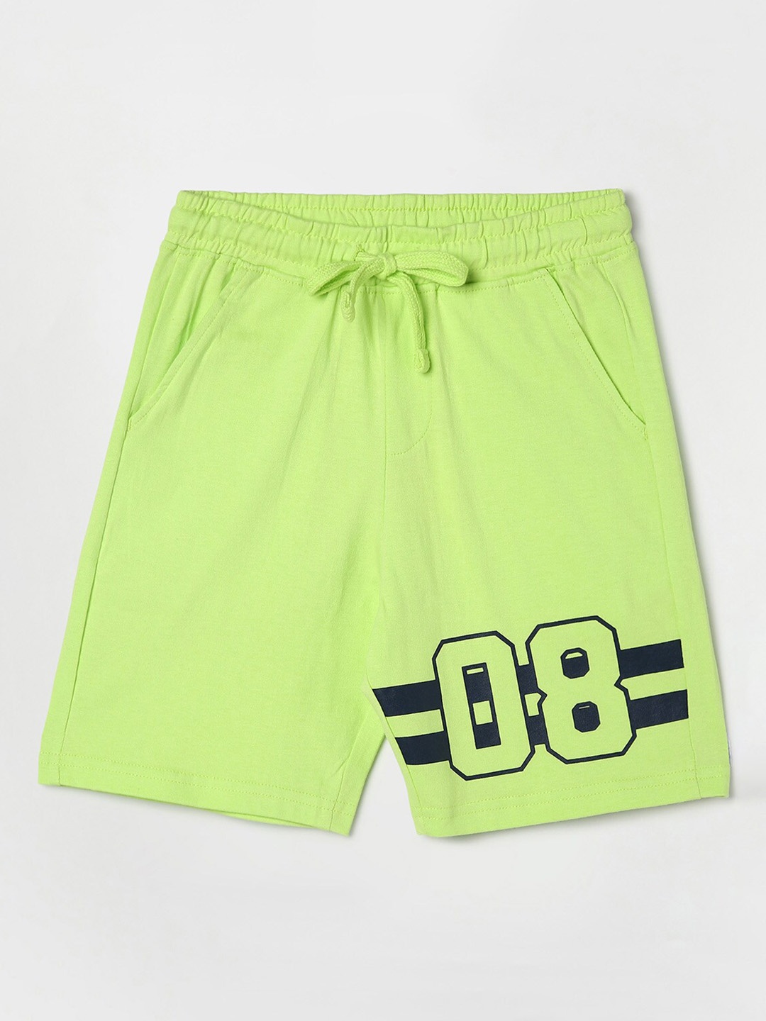 

Fame Forever by Lifestyle Boys Typography Printed Cotton Shorts, Green