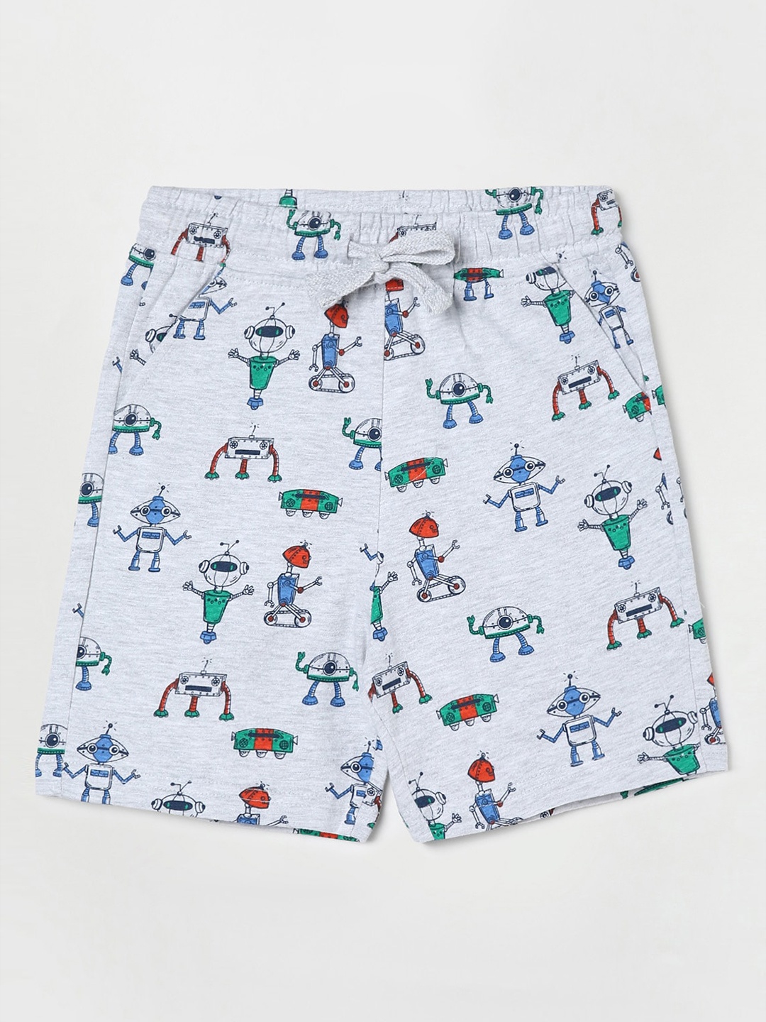 

Fame Forever by Lifestyle Boys Conversational Printed Cotton Shorts, White