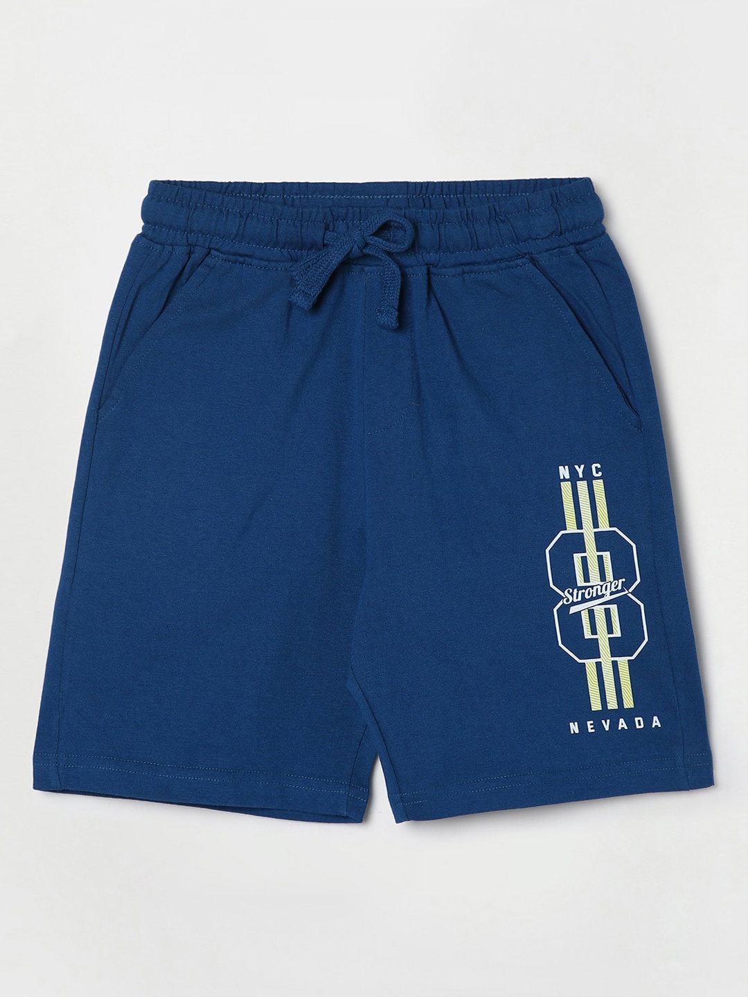 

Fame Forever by Lifestyle Boys Printed Cotton Shorts, Blue