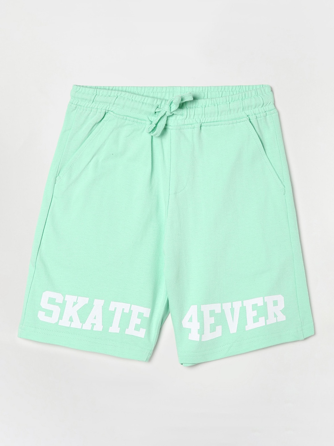

Fame Forever by Lifestyle Boys Typography Printed Cotton Shorts, Green