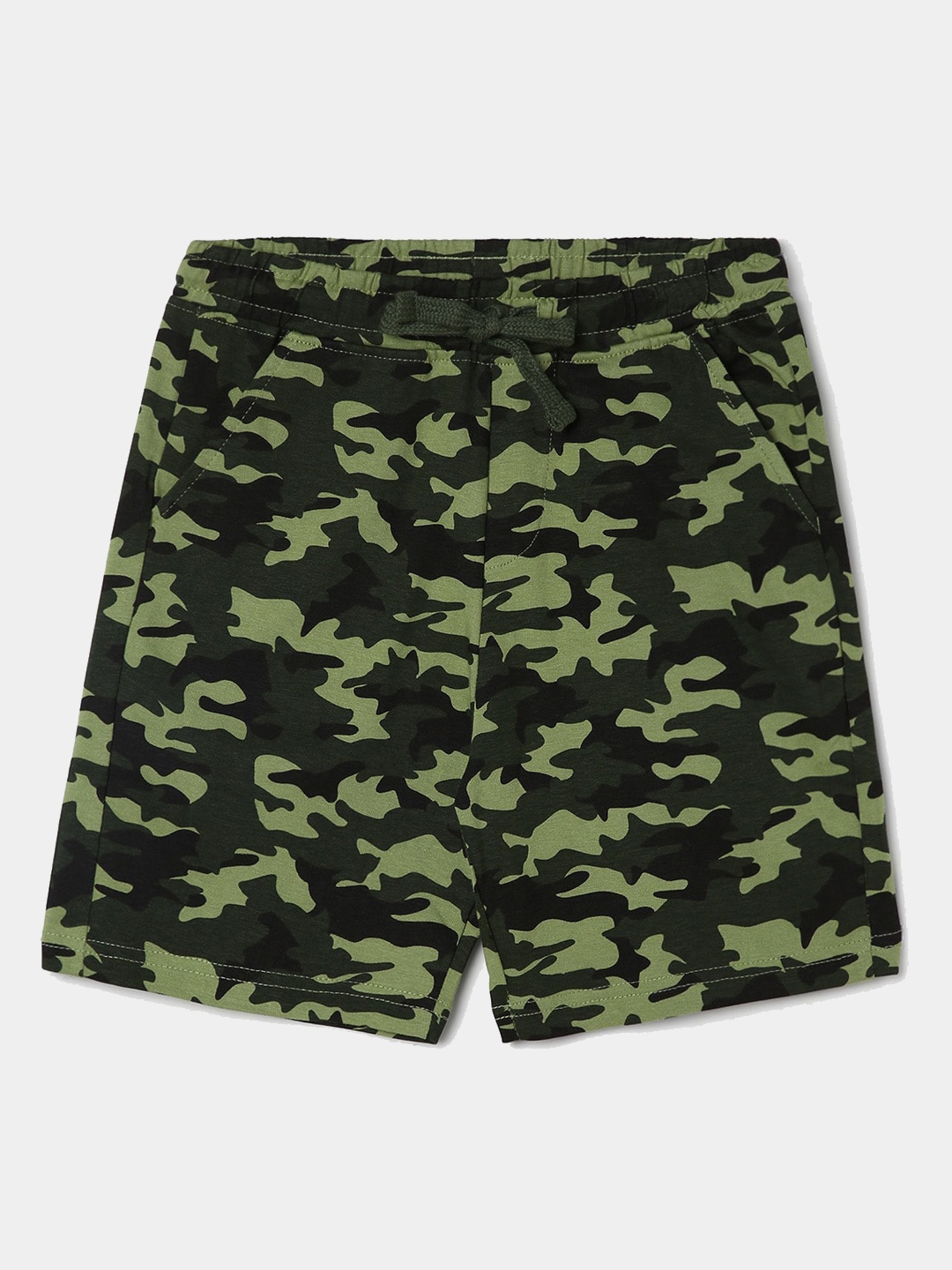 

Fame Forever by Lifestyle Boys Camouflage Printed Cotton Shorts, Olive