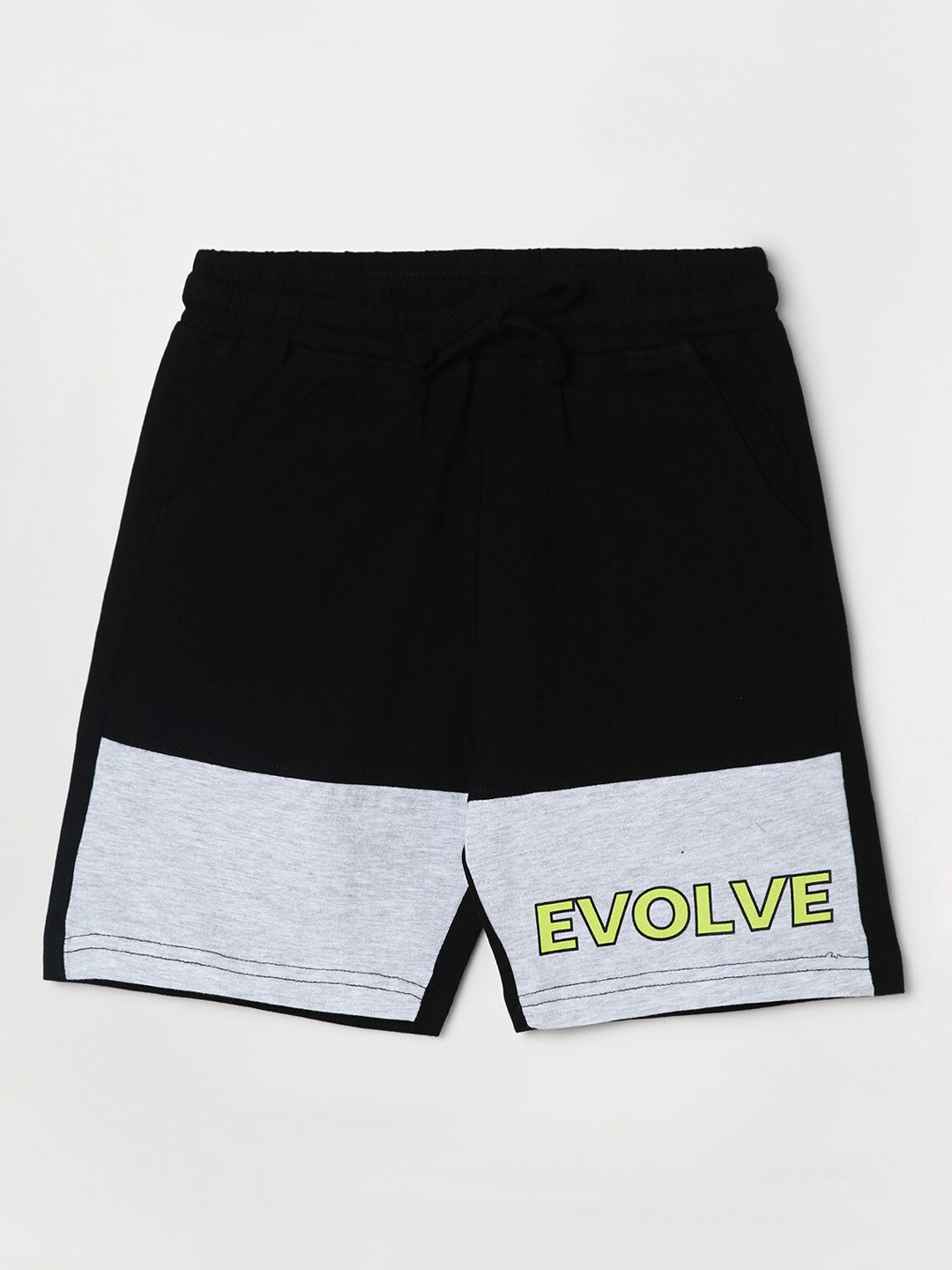 

Fame Forever by Lifestyle Boys Colourblocked Cotton Shorts, Black