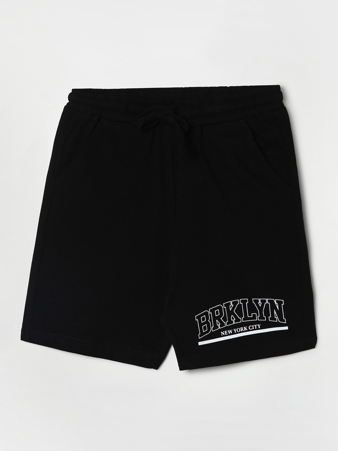 

Fame Forever by Lifestyle Boys Typography Printed Cotton Shorts, Black