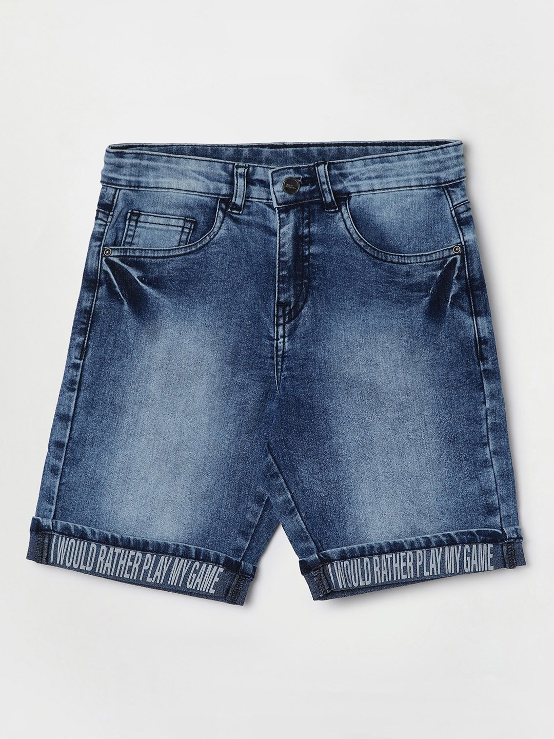 

Fame Forever by Lifestyle Boys Denim Cotton Shorts, Blue