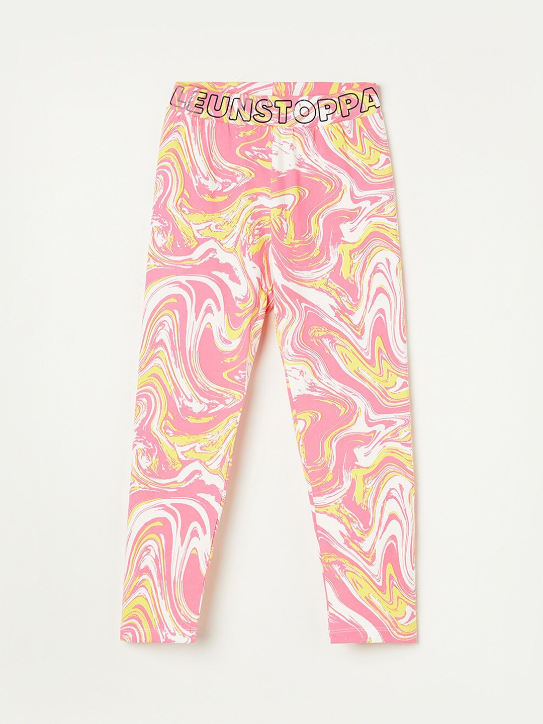 

Fame Forever by Lifestyle Girls Printed Ankle-Length Leggings, Pink