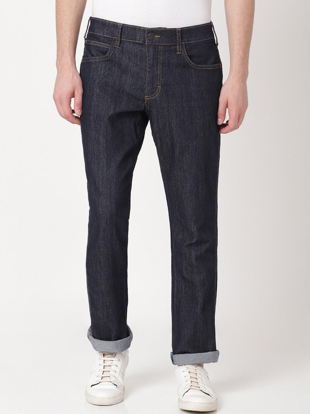 

Wrangler Men Texas Stretchable Mid Rise Regular Fit Jeans, Black