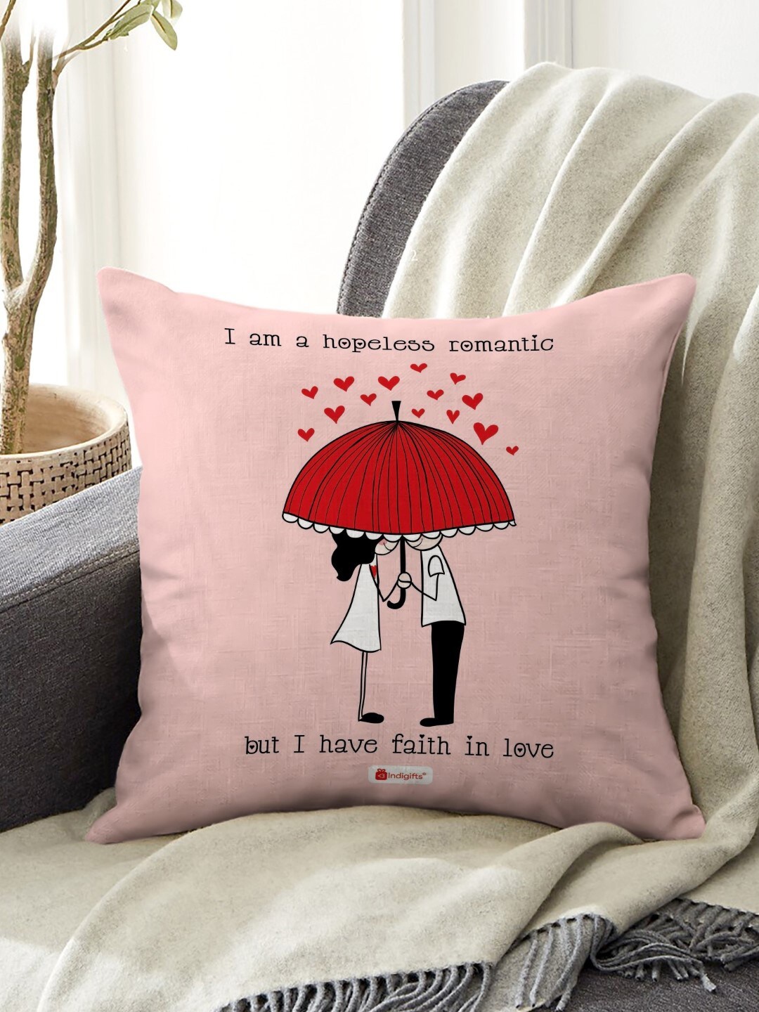 

Indigifts Set Of 3 Pink & Red Valentines Day Home Gift Set
