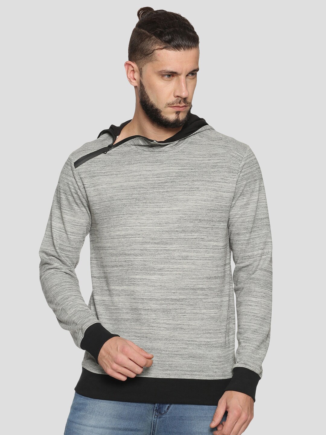 

Y&I Men Hooded Cotton Pullover Sweatshirt, Grey