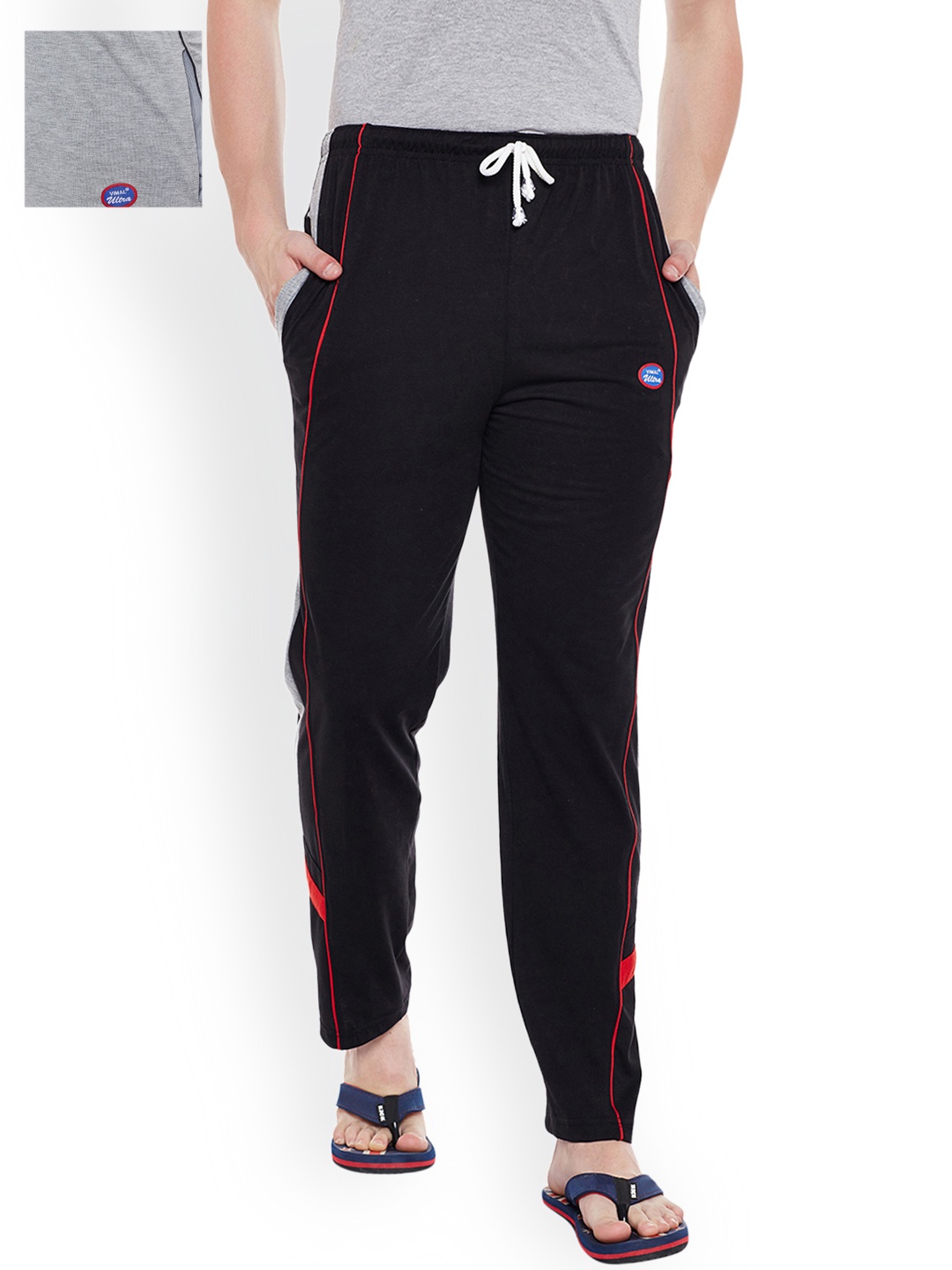 

VIMAL Pack of 2 Joggers D9BD9M, Grey melange