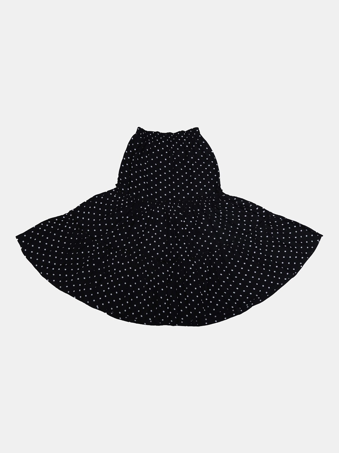 

V-Mart Girls Printed Polka Dots A-Line Mini Skirts, Black