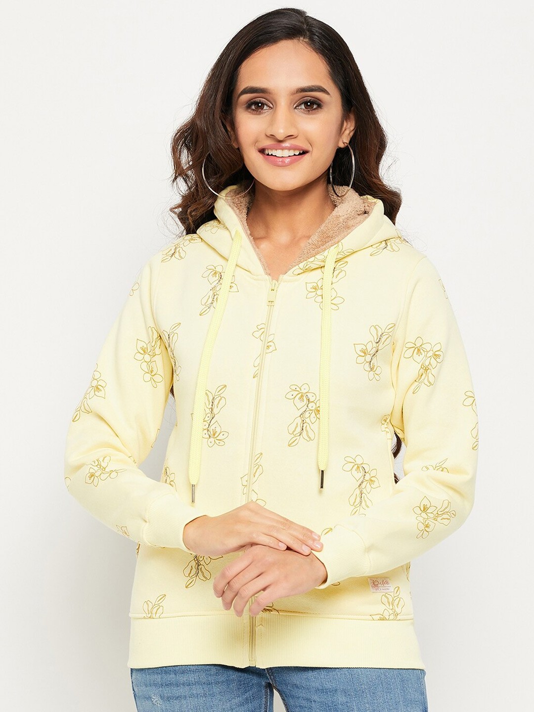 

Duke Women Printed Hooded Sweatshirt, Yellow
