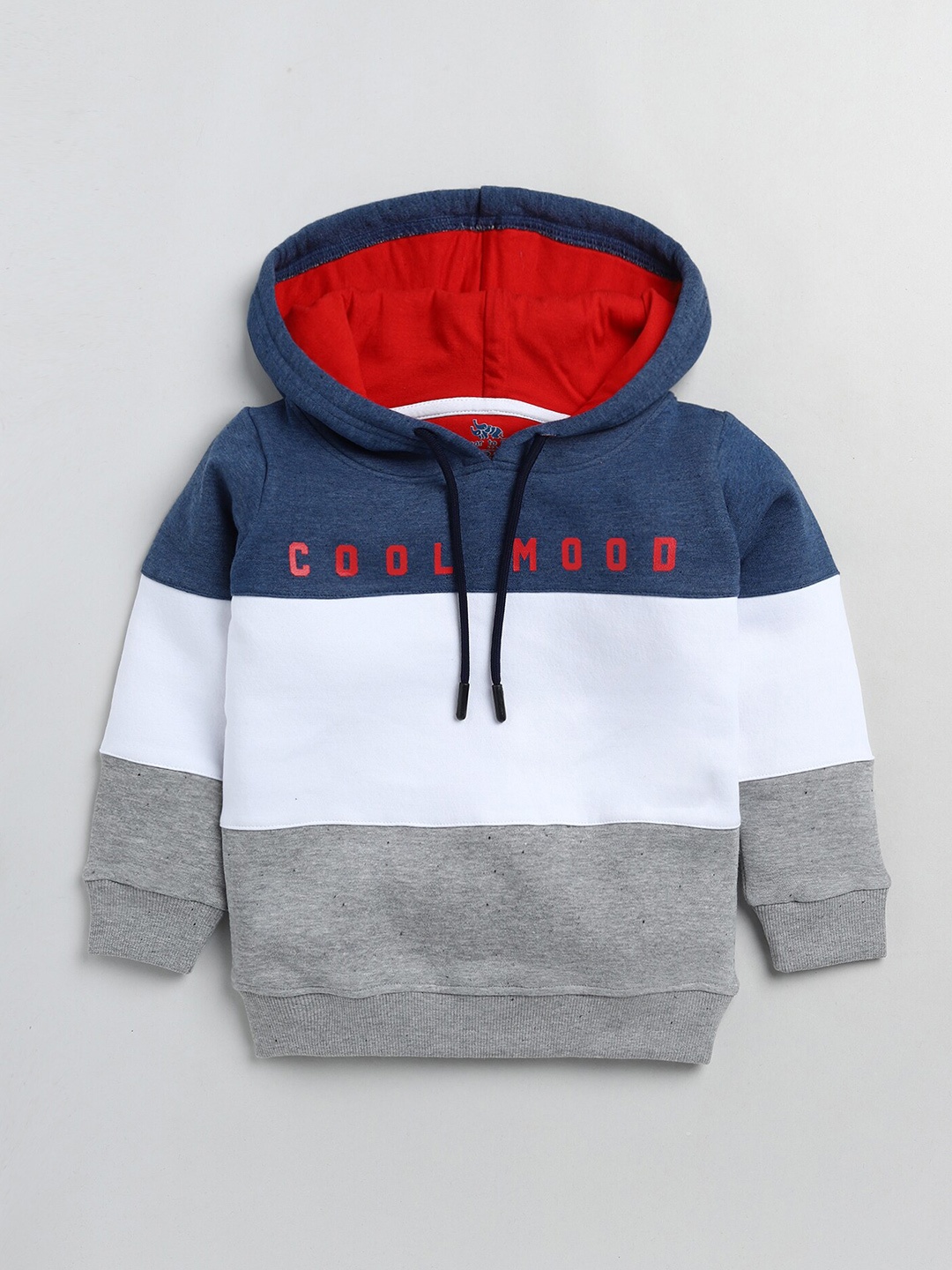 

Dear to Dad Boys Colourblocked Hooded Sweatshirt, Blue