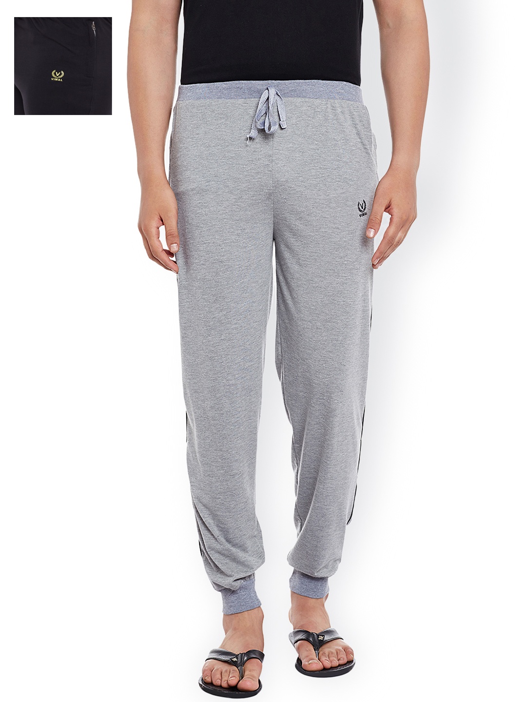 

VIMAL Pack of 2 Lounge Pants D8MD9B, Grey melange