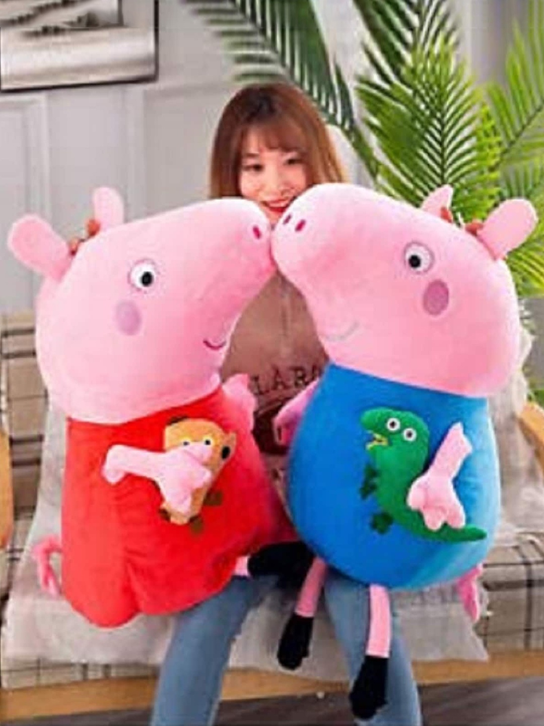 

Frantic Peppa Pig Stuffed Non-Toxic Teddy Bear, Blue