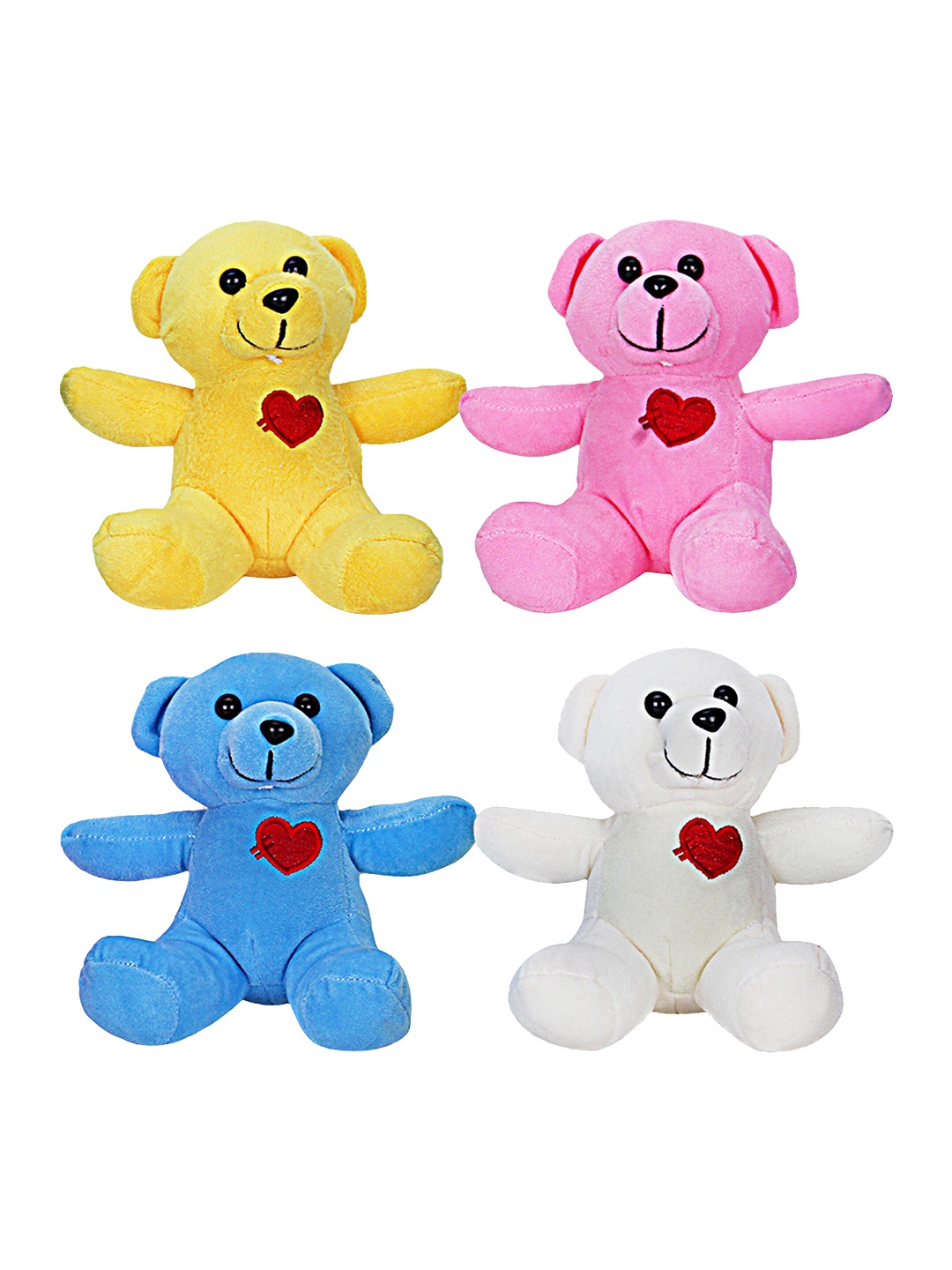 

Frantic Pack of 4 Stuffed Huggable Lovable Non-Toxic Teddy Bear, Yellow