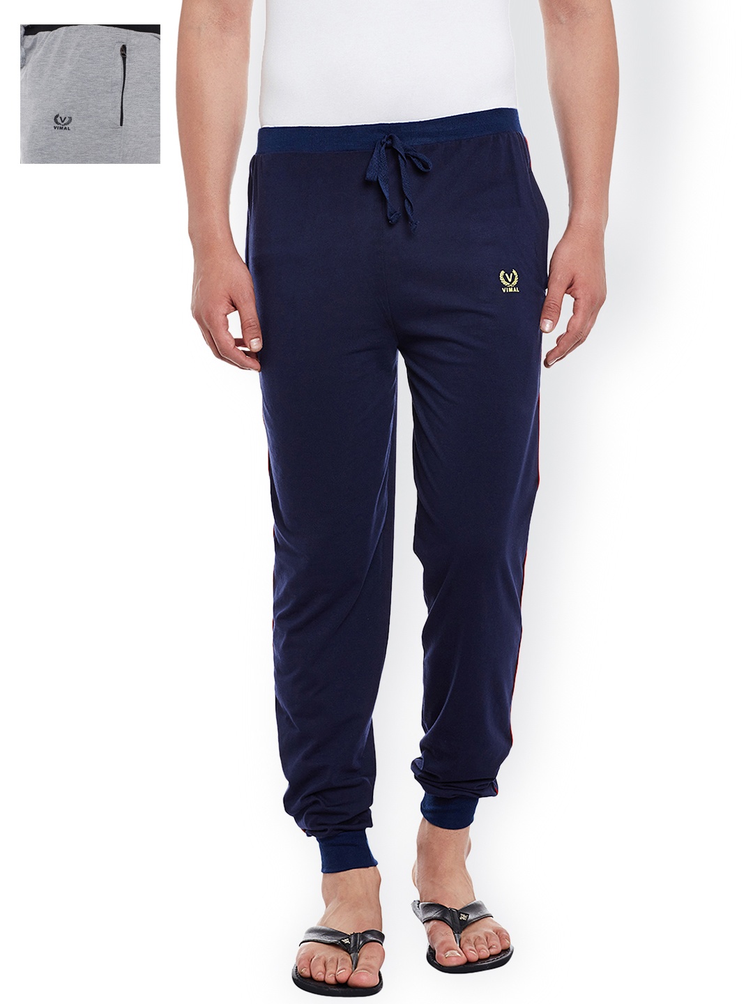 

VIMAL Pack of 2 Joggers D9MD8N, Grey melange
