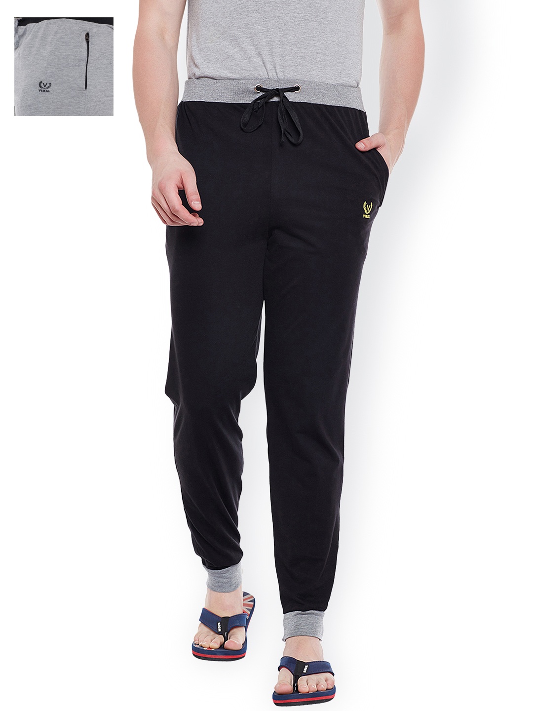 

VIMAL Pack of 2 Joggers D9MD9B, Grey melange