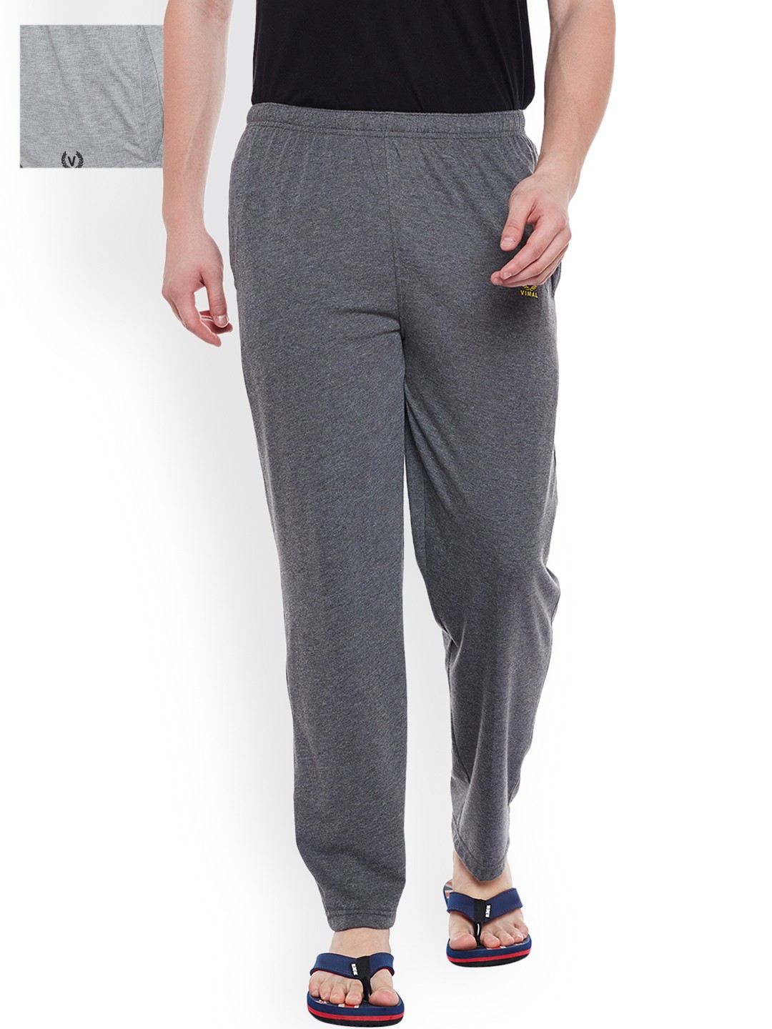 

VIMAL Pack of 2 Joggers D9BD9M, Grey melange