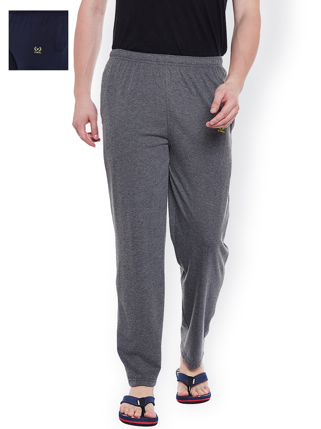 

VIMAL Pack of 2 Lounge Pants D10ND10A, Charcoal