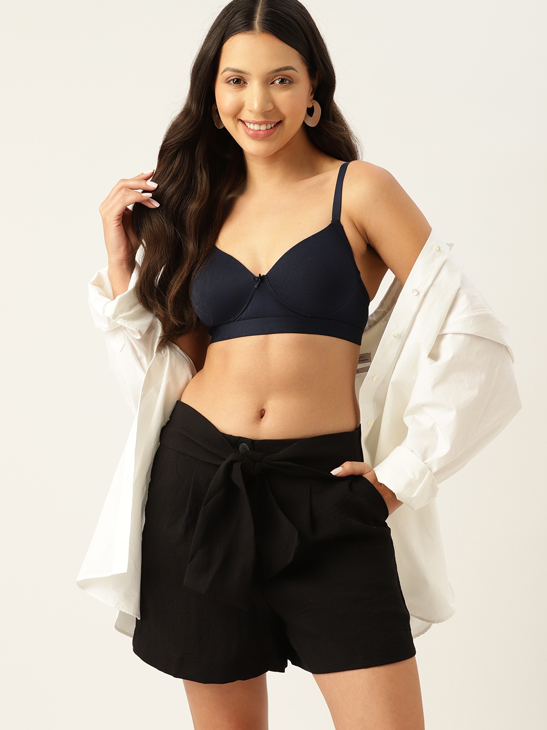 

DressBerry Lightly Padded T-shirt Bra, Navy blue