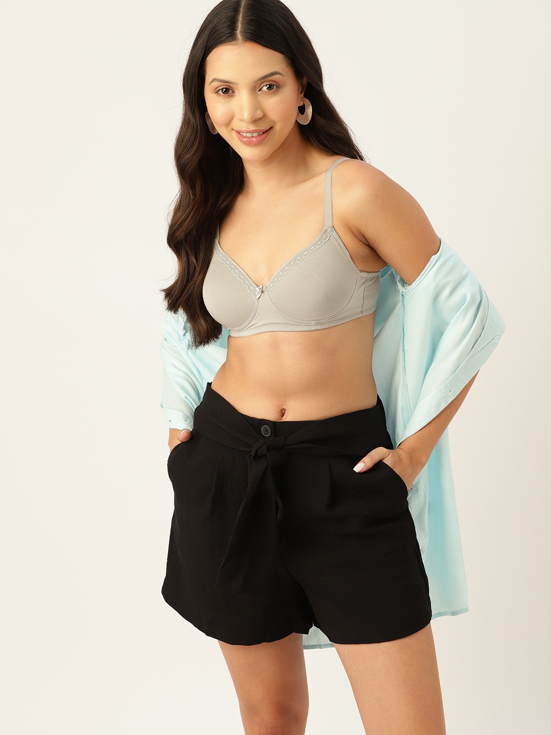 

DressBerry Lightly Padded T-shirt Bra, Grey