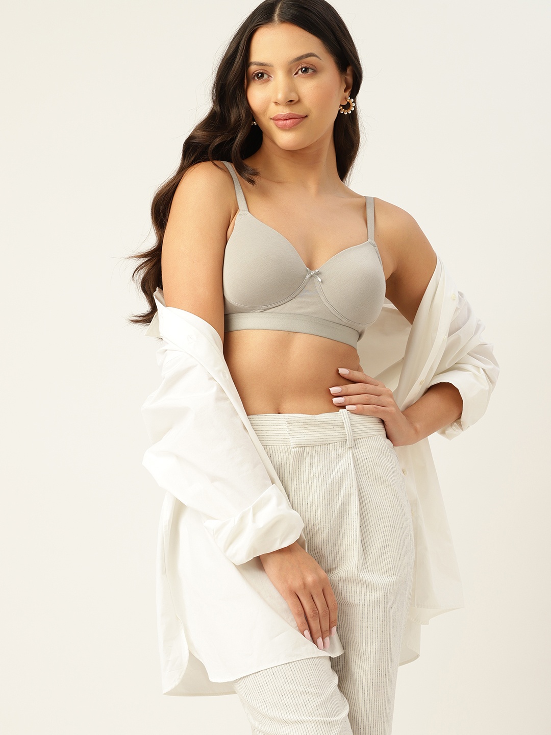 

DressBerry Lightly Padded T-shirt Bra, Grey