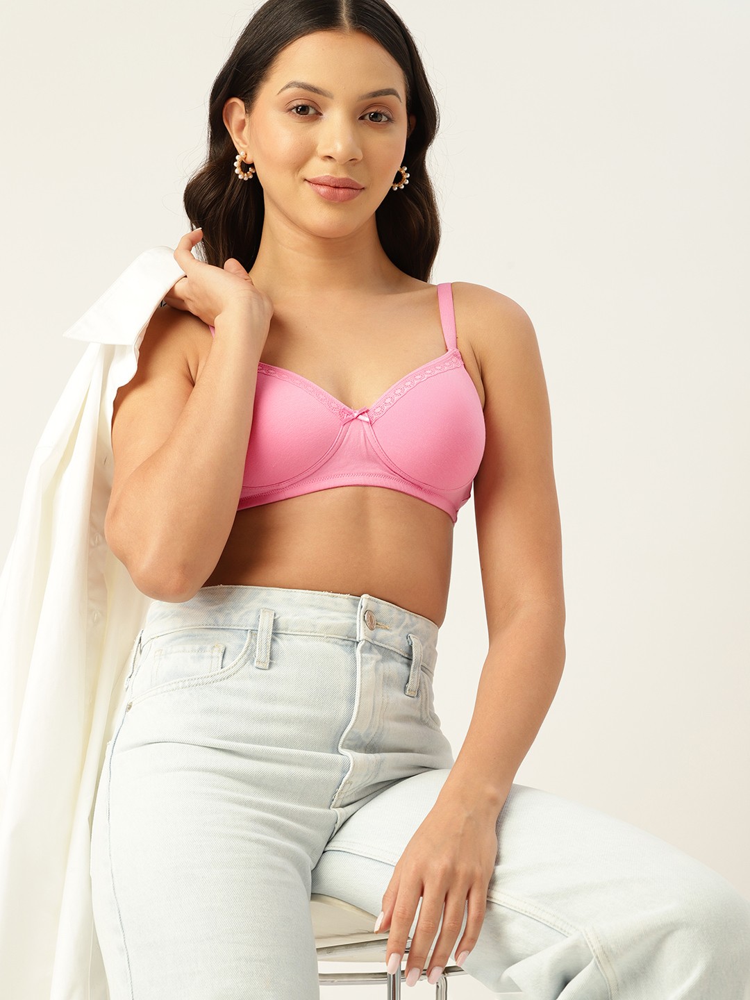 

DressBerry Lightly Padded T-shirt Bra, Pink
