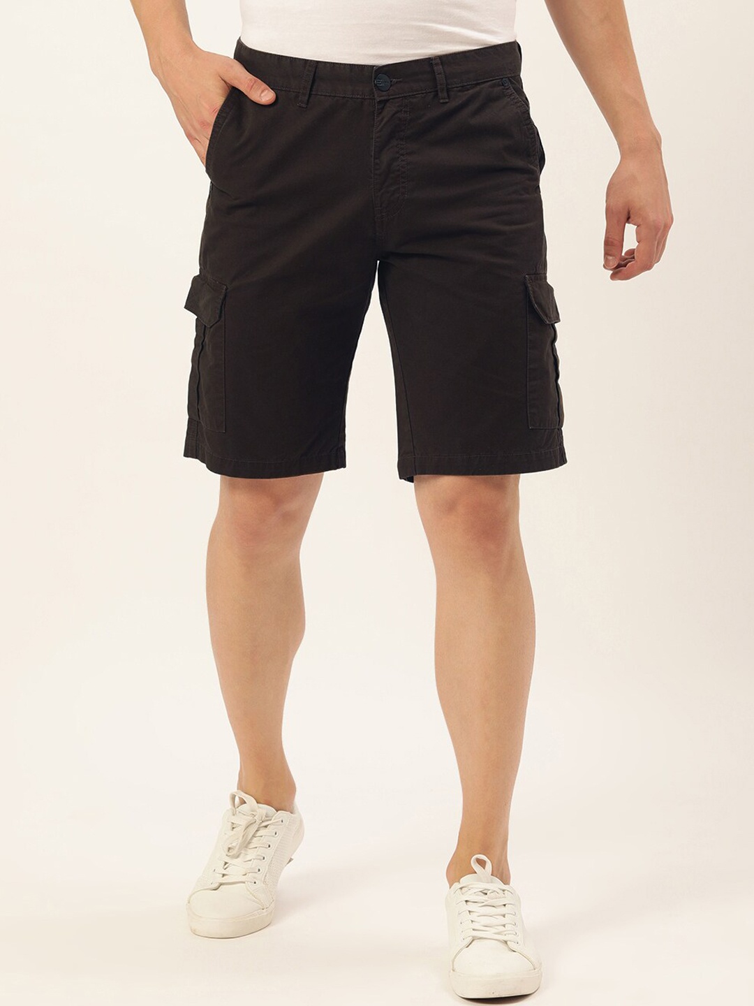 

IVOC Men Slim Fit Cotton Cargo Shorts, Olive