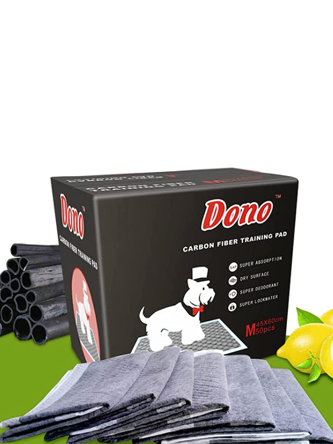 

Emily pets 50 Pcs Dono Carbon Training Disposable Pet Diapers, Grey