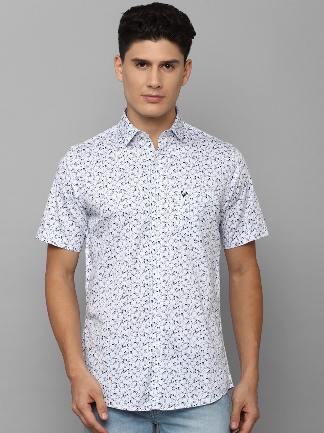 

Allen Solly Men Slim Fit Floral Printed Casual Shirt, White